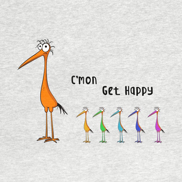 C'mon Get Happy Funny Birds by Andriaisme